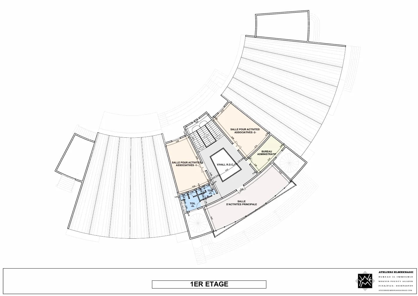 Plan du premier étage.